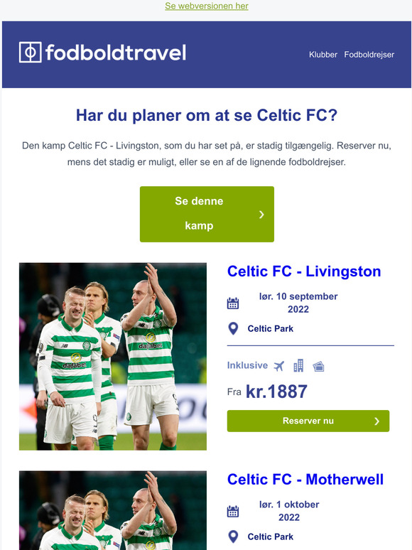 Nu stadig tilgængelig: Celtic FC - Livingston