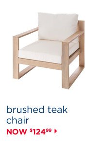 Santorini Brushed Teak Outdoor Chair