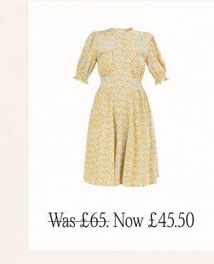 Ditsy floral dress yellow