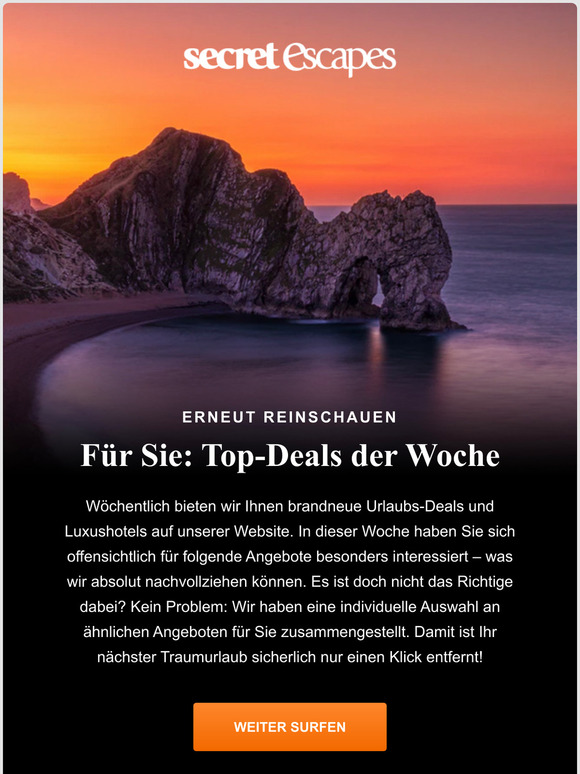 Secret Escapes Ideen für Ihre nächste Auszeit auf Basis der von