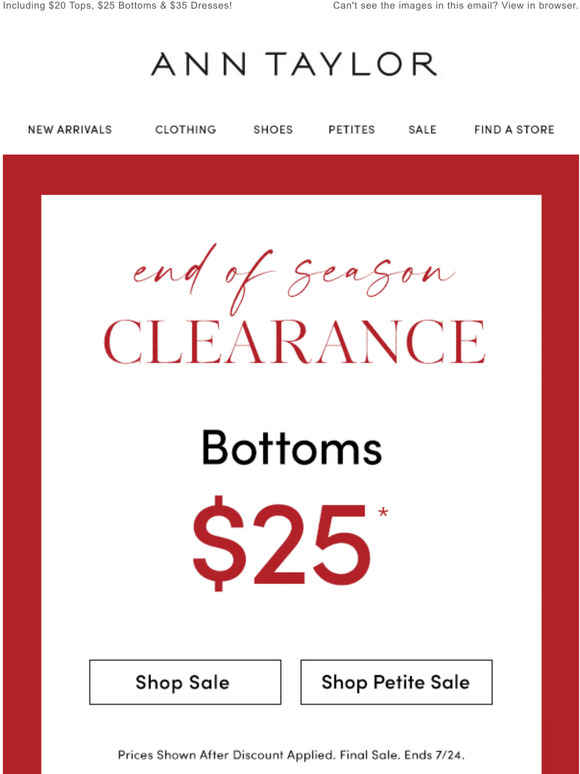 Ann Taylor Email Newsletters Shop Sales, Discounts, and Coupon Codes