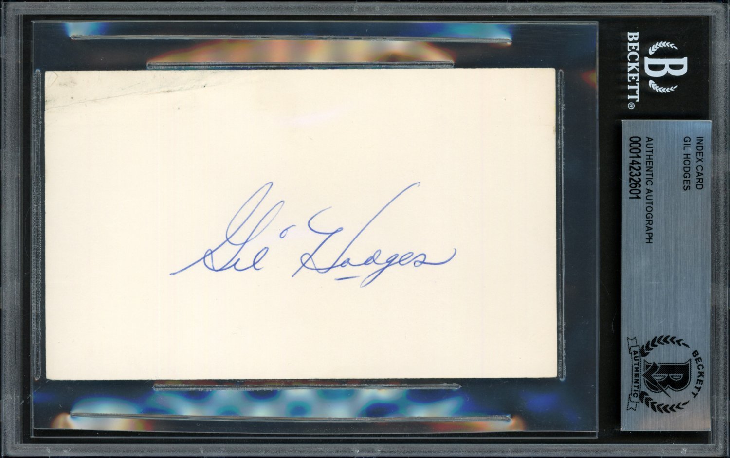 Gil Hodges Autographed Cut Signature Card