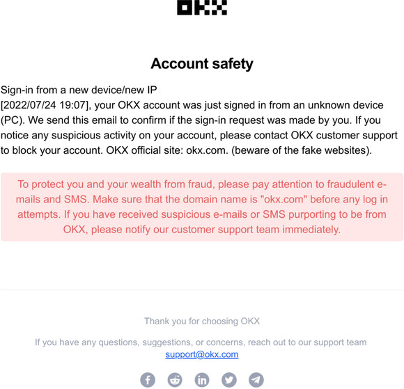 Login OKX's Website