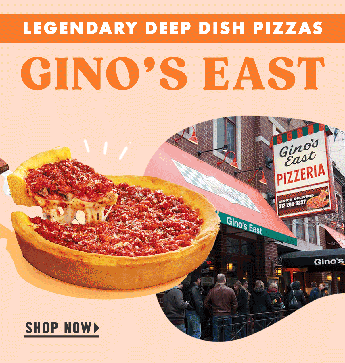 Goldbelly 🍕BUY ONE, GET ONE Gino’s East’s DeepDish Pizza! Free