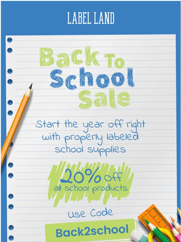 Get Ready for School with 20% off 📚 📓