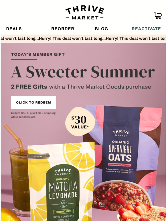 Thrive Market Email Newsletters Shop Sales, Discounts, and Coupon Codes
