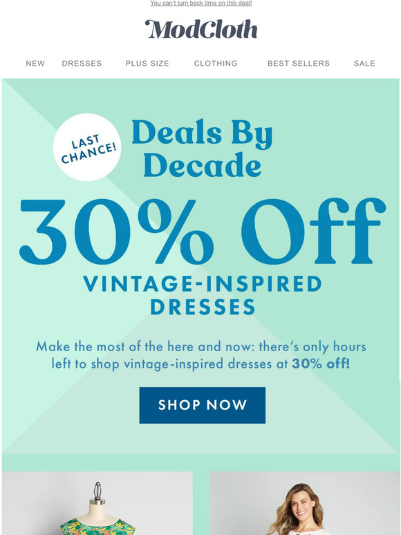 Modcloth Email Newsletters Shop Sales, Discounts, and Coupon Codes