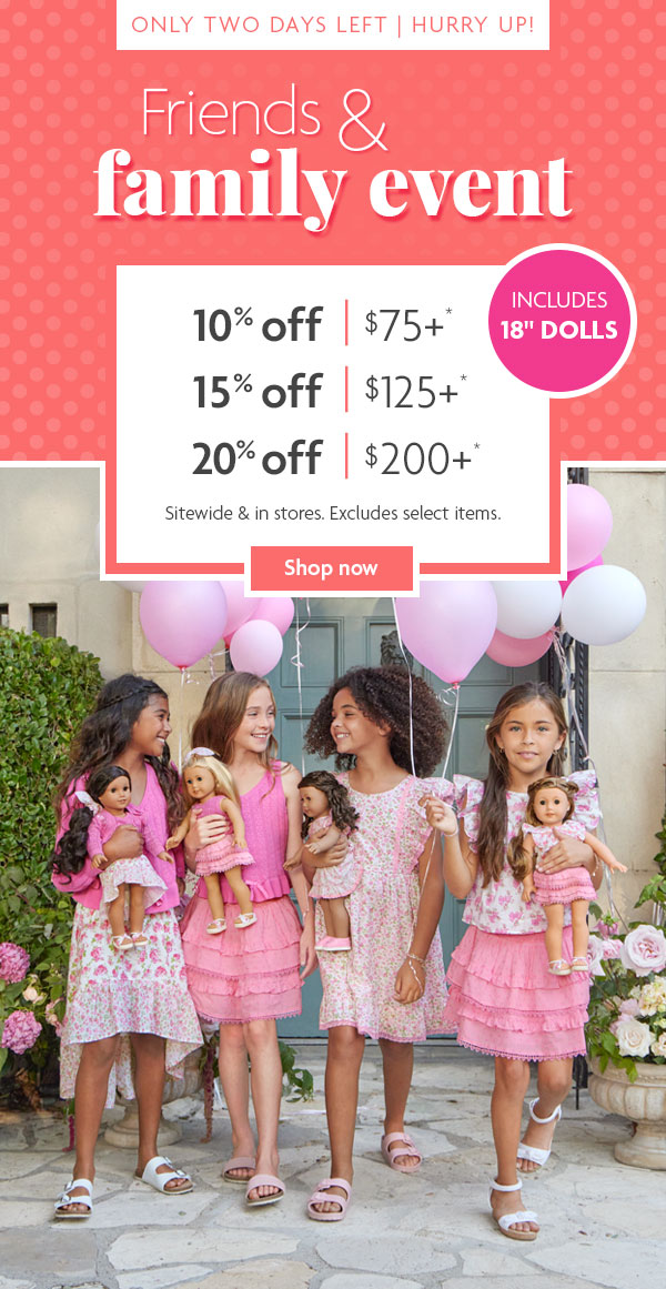 American girl doll hot sale 20 off coupon