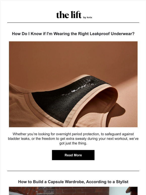 Knix How Do I Know if I’m Wearing the Right Leakproof Underwear? Milled
