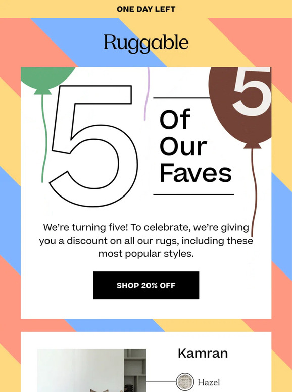 Ruggable Only the Best for Our Birthday Milled