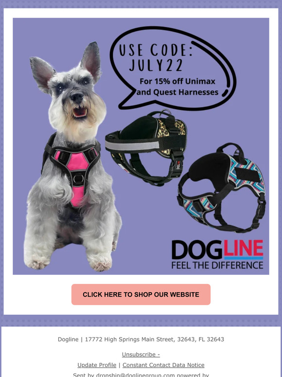 15% Off Of Our Quest and Unimax Harnesses