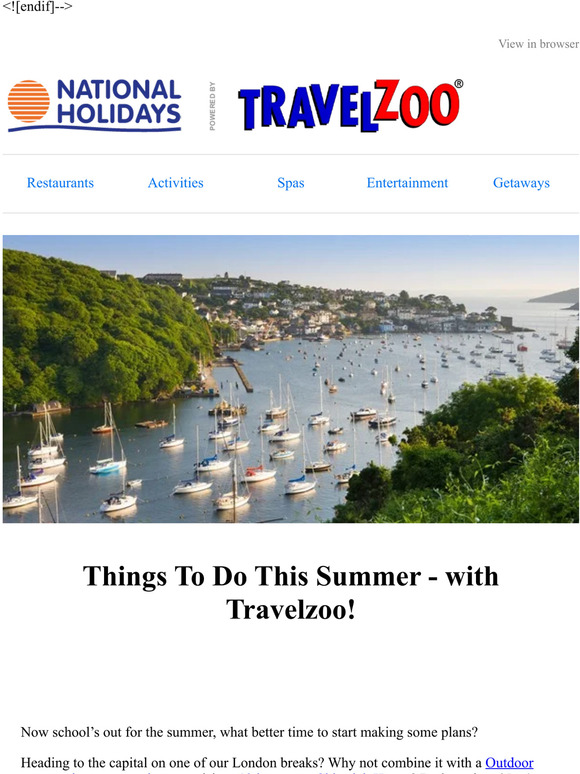 National Holidays Top Things To Do This Summer Holiday Travelzoo