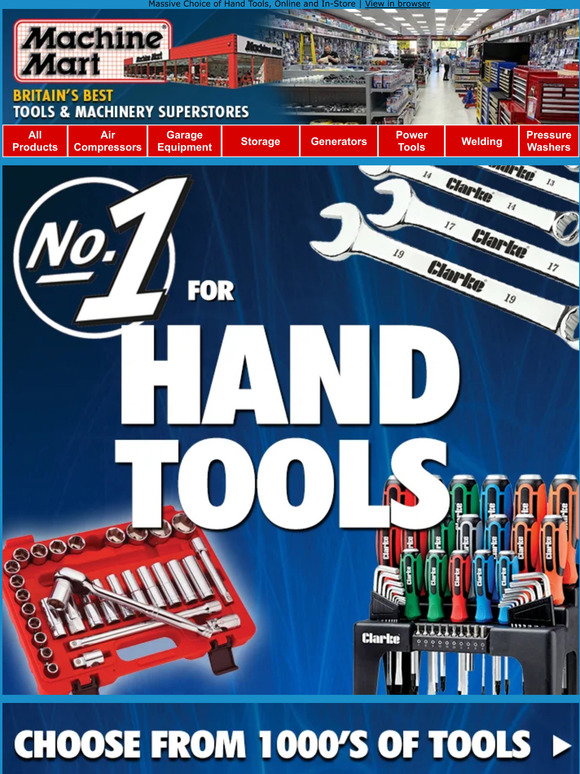 Machine Mart: Huge Range of Hand Tools In-Store and Online | Milled