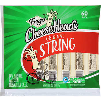 Frigo Cheese Heads String Cheese Sticks, 1 oz, 60-Count