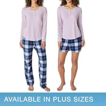 Eddie Bauer Ladies' 3-Piece Waffle Fleece Pajama Set