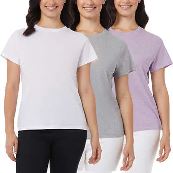 32 Degrees Ladies' Cotton Blend Tee, 3-Pack