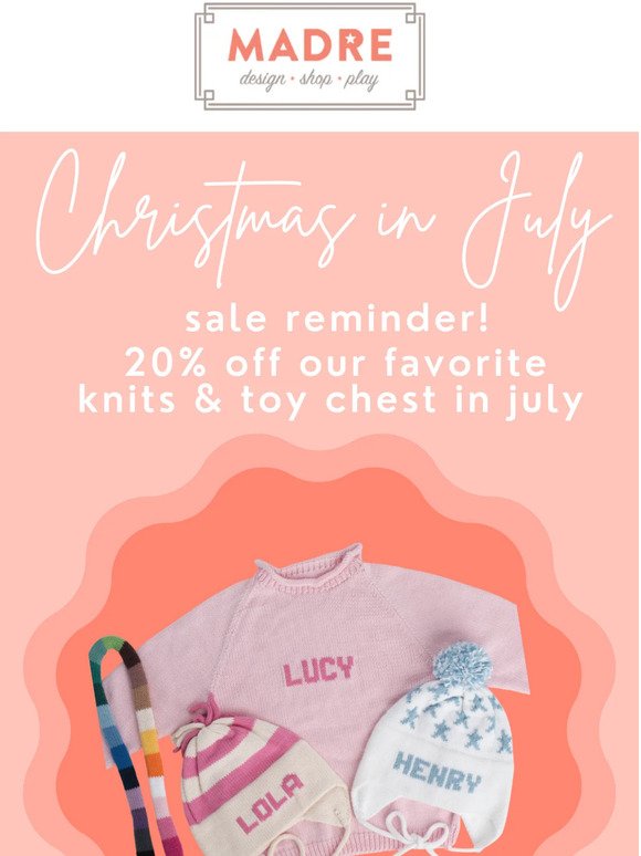 Reminder🎄Christmas in July Sale
