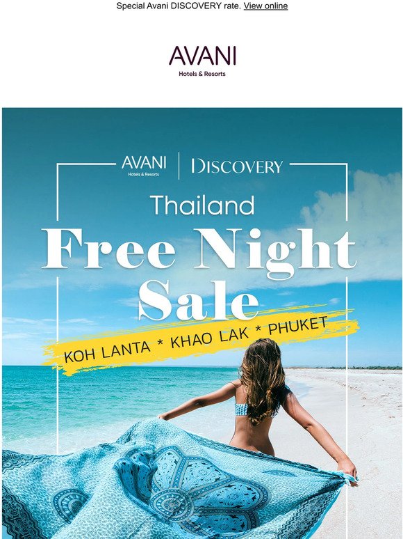 —, don’t miss our Thailand Free Night Sale