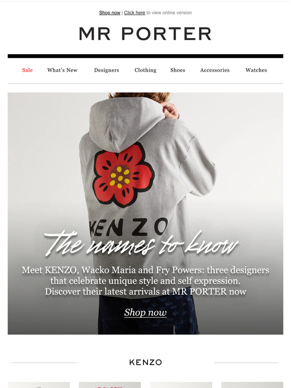 Mr Porter Email Newsletters Shop Sales, Discounts, and Coupon Codes