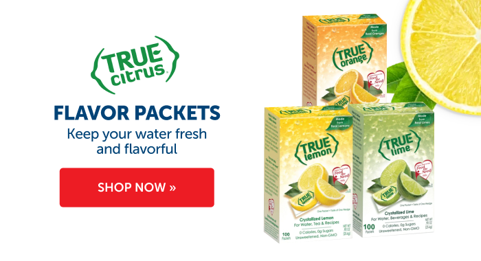 Flavor that filtered water with our True Citrus flavoring packets. Yum!