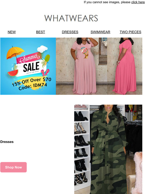 Thanks from Whatwears! You win 15% Coupon!