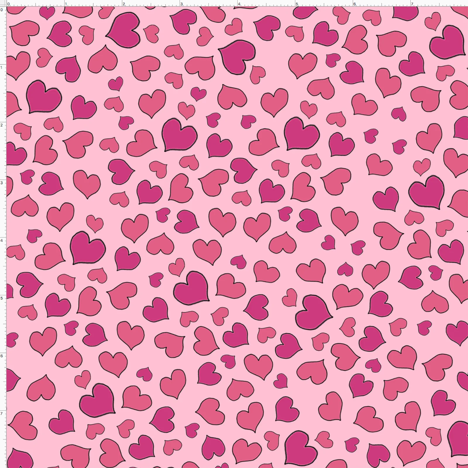 SALE - Mini Hearts Pink Fabric