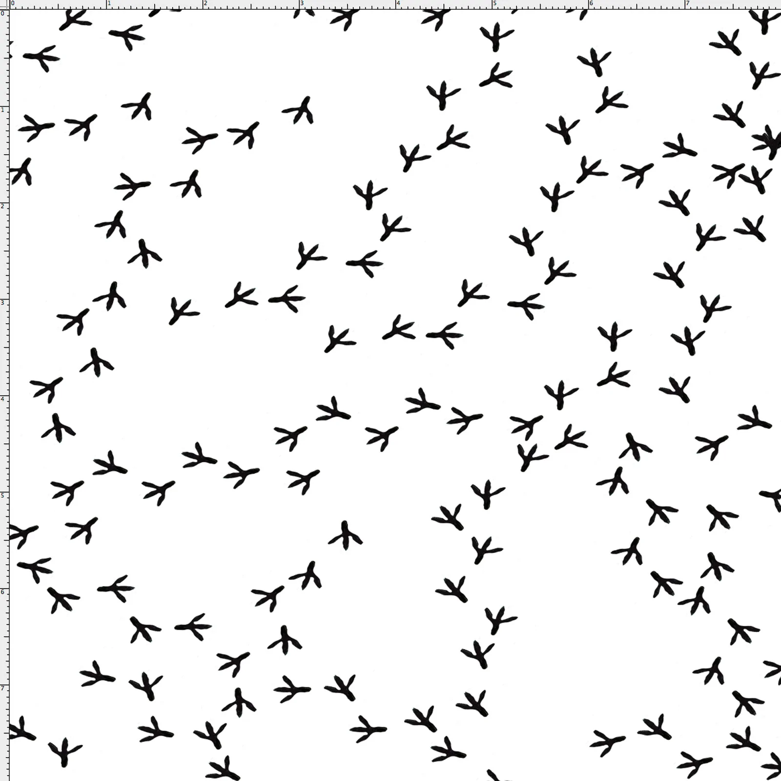 SALE - Tracks White Fabric