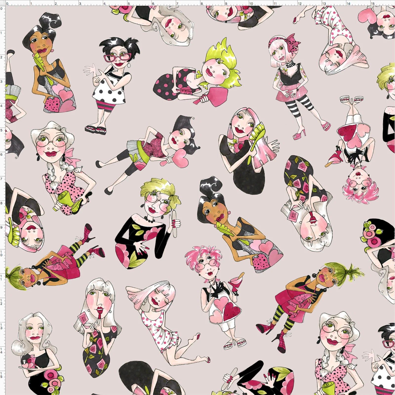 SALE - Tossed Lookers Gray Fabric
