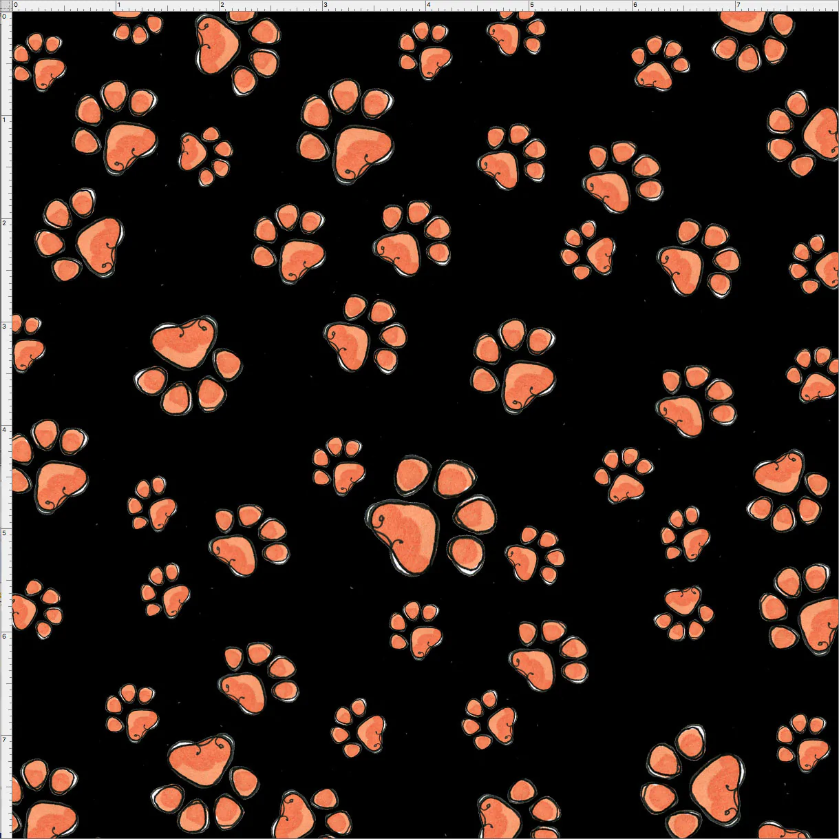SALE - Fun Paws Black Fabric