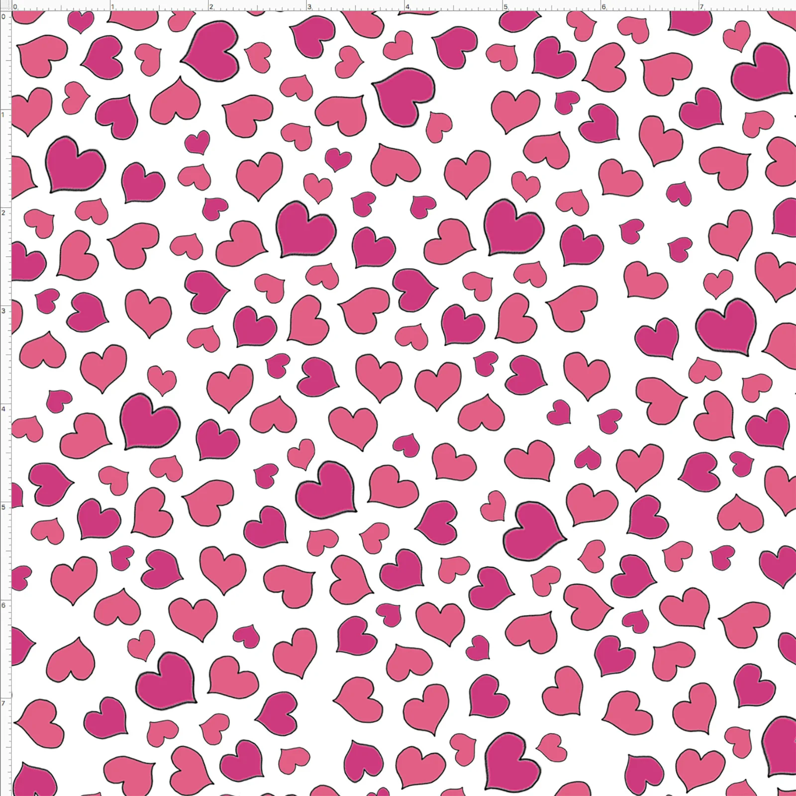 SALE - Mini Hearts White Fabric