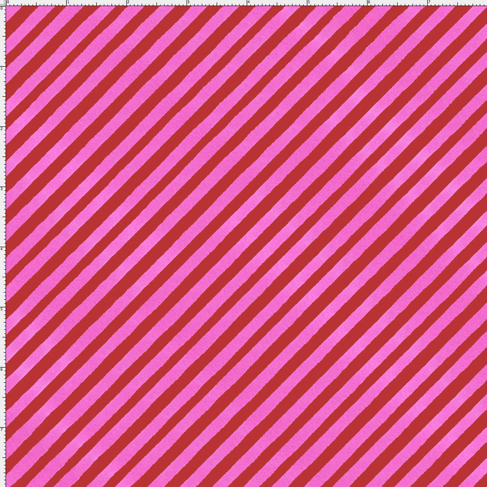 SALE - Bias Stripe Bold Red / Pink Fabric