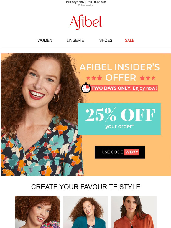 VIP OFFER | 25% off your order