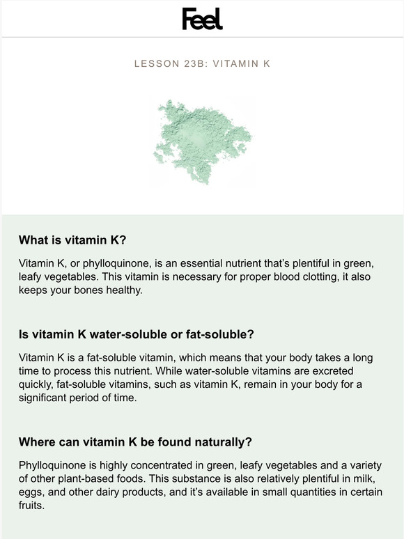 Learn About Vitamin K in 5 Minutes – The Health Dossier with WeAreFeel