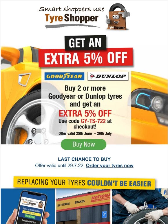 Offer ending - Don't miss out on summer tyre savings!