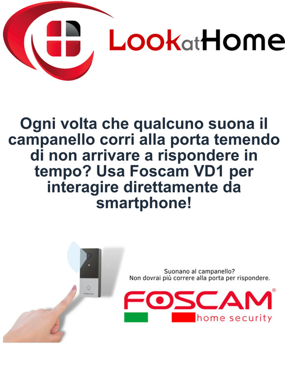 Hanno suonato alla porta ma non puoi rispondere? Con Foscam VD1 potrai farlo dal cellulare!