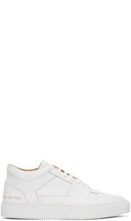 Common Projects - White Decades Mid Sneakers
