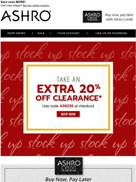 Ashro: Extra 15% Off Clearance Clothing! | Milled
