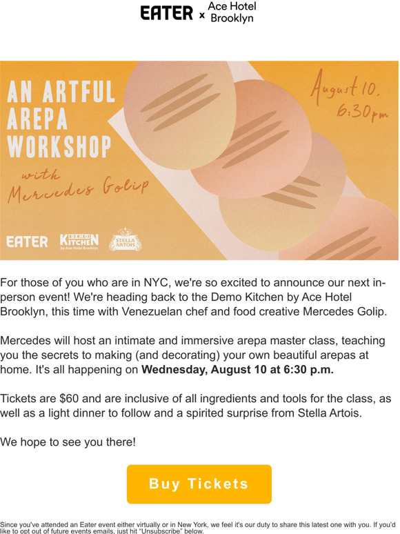 You're invited to an immersive arepa class in Brooklyn