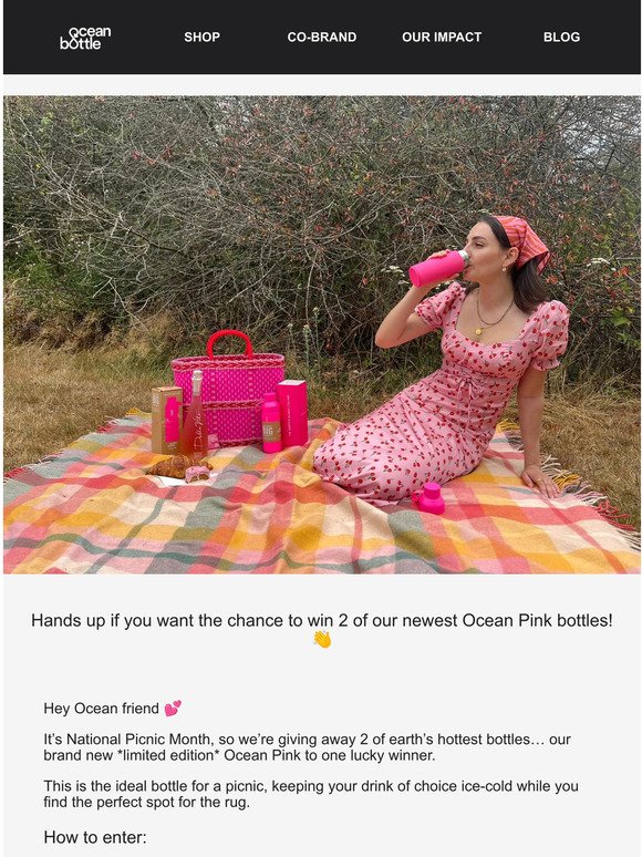 Ocean Pink Water Bottles - Enter for your chance to win!