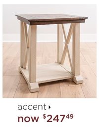 Dark Brown and Ivory Jackson Accent Table