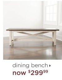 Dark Brown and Ivory Jackson Dining Bench