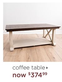 Dark Brown and Ivory Jackson Coffee Table