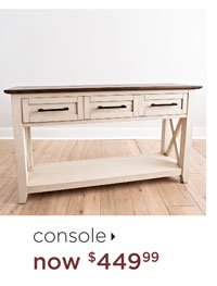 Dark Brown and Ivory Jackson Console Table