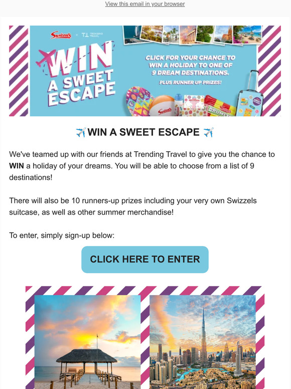 WIN A SWIZZELS SWEET ESCAPE ✈️