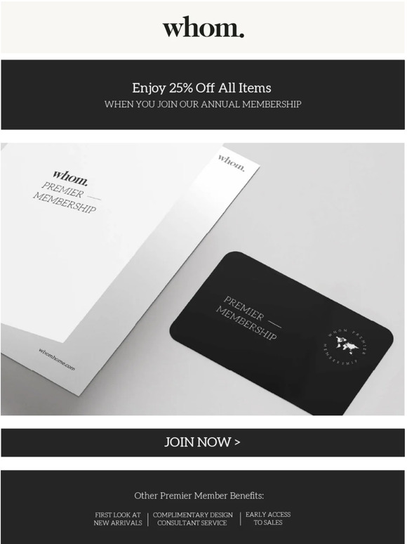 Enjoy 25% off all items with our Premier Membership