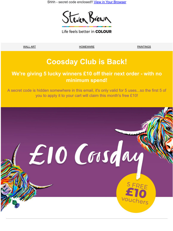 Steven Brown Art The £10 Coosday Club is back! 🐮 Milled