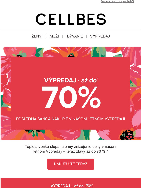 ❗️ VÝPREDAJ AŽ DO 70 %* ❗️