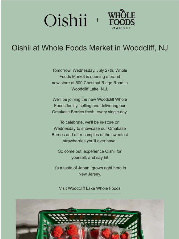 Oishii Tomorrow...Find the Omakase Berry in 3 More Whole Foods