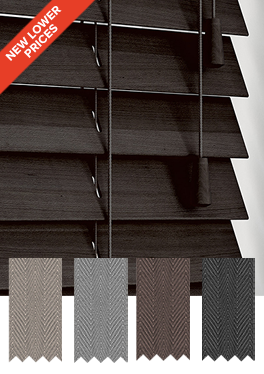 Dark Wooden Blinds with Tapes