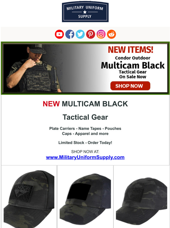 NOW In Stock - Condor Multicam Black Plate Carriers, Pouches, Apparel and Tactical Gear